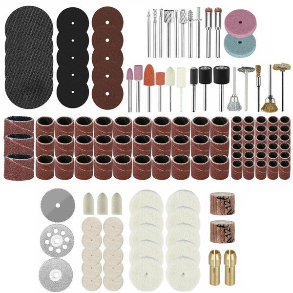 Equipo 217 piezas Accesorios de herramientas de taladro rotativo Juego de brocas Kit de pulido para rectificado Dremel