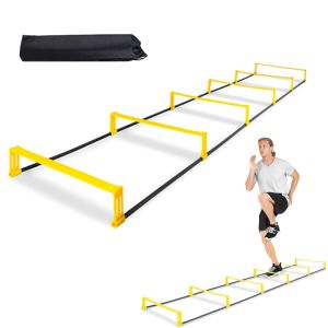 Uitrusting Verstelbare behendigheidstrainingsladder met draagtas voor voetbaltrainingsapparatuur Fitness Verbeter de snelheidscoördinatie Nylon ladders