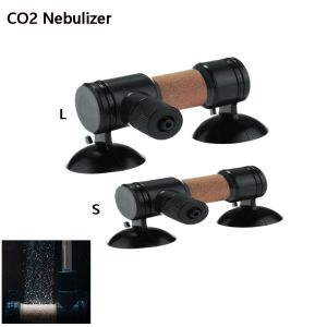 Équipement Aquarium CO2 atomiseur en céramique double ventouse diffuseur réservoir de poisson régulateur de CO2 générateur accessoires réservoir d'herbe atomiseur de CO2