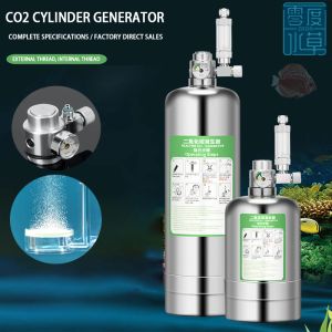 Kit de système de générateur de CO2 pour aquarium, système de générateur de cylindre de CO2 avec électrovanne, diffuseur de bulles, réservoir de poisson, dioxyde de carbone 1/2L