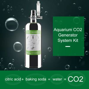 Équipement Kit de système de générateur de CO2 d'aquarium Kit de générateur de cylindre en acier inoxydable de CO2 Kit de réacteur de dioxyde de carbone pour aquarium de plantes
