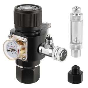 Equipo Regulador de CO2 para acuario Mini Serie V3.0 de doble etapa con solenoide de CC y contador de burbujas Control de Accesorios para tanque de peces