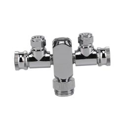 Équipement Aquarium Répartiteur de CO2 Régulateur Valve Distributeur 2 Voies Conventionnel Facile à Installer pour Générateur de CO2 Aquarium Réservoir Planté