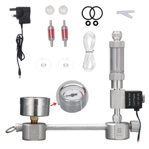 Équipement Aquarium DIY Kit de système de générateur de CO2 avec électrovanne Compteur de bulles Vérifier les kits de réacteur de dioxyde de carbone pour plantes aquatiques