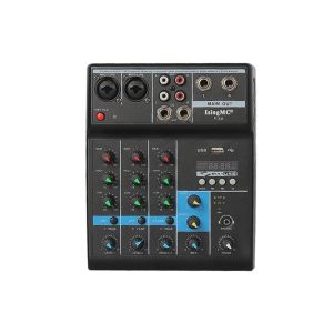 Equipo Mezclador de audio Portable Mezclamiento Consola F4A Profesional Wireless 4 Channel Audio Mixer Bluetooth Compatible