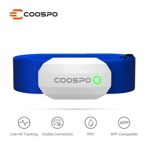 Uitrusting COOSPO BLE ANT+ hartslagmeter zwarte borstriem Sport draadloze sensor Fitness voor Wahoo Garmin fietscomputer