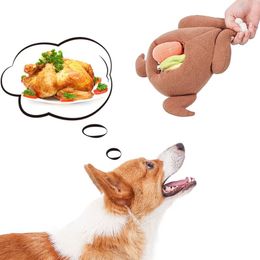Équipement chien en peluche dinde jouet pour chiens de compagnie interactif recherche de nourriture jouets à mâcher cacher chercher réduire l'ennui prévenir l'obésité