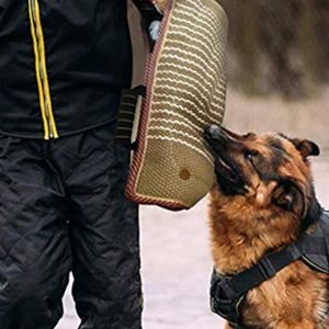 Manchon de morsure de chien professionnel Durable, Protection d'entraînement des bras de chiot, jouets de tir à la corde pour chien, équipement d'agilité pour gardes