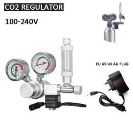 Équipement Régulateur de dioxyde de carbone pour aquarium, clapet anti-retour, électrovanne, outil de compteur de bulles pour aquarium, réducteur de pression pour aquarium