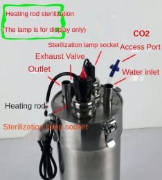 Équipement réservoir de poissons diffuseur de bulles de CO2 atomiseur seau externe atomiseur diffuseur de bulles de CO2 pour Aquariums plantés réservoirs de poissons