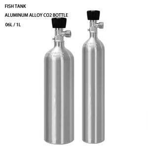 Uitrusting Aquarium CO2-cilinder Aquarium aluminium hogedruk aluminium cilinder 0,61L CO2 explosieveilige, met zuurstof gevulde cilinder