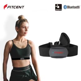Equipo Fitcent Cinturón con sensor de frecuencia cardíaca Bluetooth ANT HR Monitor Correa para el pecho para Peloton Polar Garmin Bike Computer Deportes Srava DDP Yoga