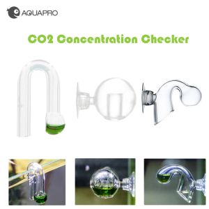 Équipement verre vérificateur de concentration de CO2 indicateur de chute moniteur ADA style aquarium accrocher sur l'aquarium détecteur de cylindre de test de plante aquatique