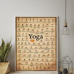 Équipement d'exercice à domicile, tableau de Yoga Ashtanga, affiche de santé, peinture sur toile d'art mural, impression de Yoga, décoration murale de salon