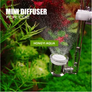 Équipement HONGYI super diffuseur de CO2 atomiseur réservoir de plante d'eau aquarium diffuseur de CO2 compteur de bulles mini nano
