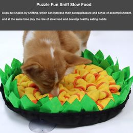 Équipement Luksusowy kolor kwiat Pet Sniffing Pad powolne jedzenie interaktywny pies treningowy Sniffing Pad bezpieczny i chowany