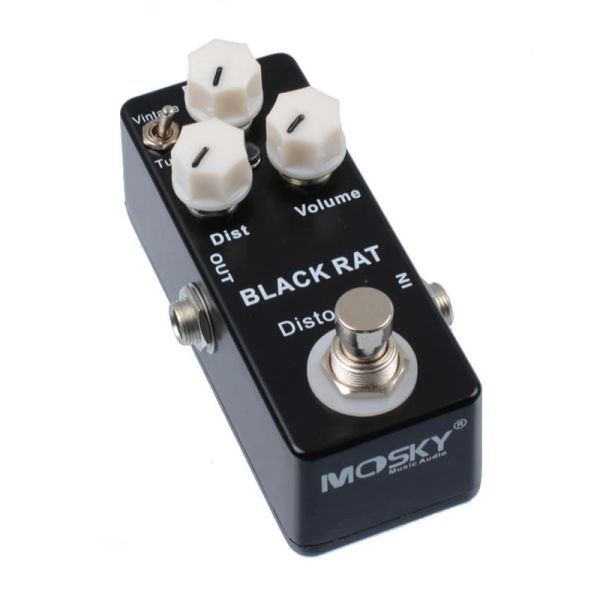 Équipement Mosky Black Rat Distorsion Effet de guitare Pédale True Typass Guitare Guitare Pédales acoustiques Effets Processeurs Tremolo Effecteur