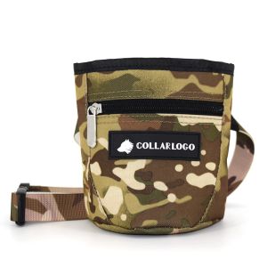 Équipement nouveau Design imperméable à l'eau Camouflage tissu Oxford intégré magnétique chien de compagnie traiter pochette sac taille bandoulière