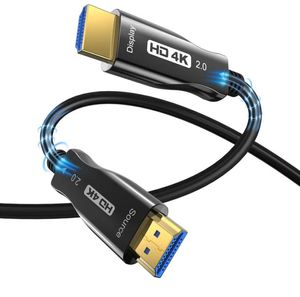 Équipement Câble HDMI 2.0 4K à fibre optique UltraHD (UHD) 4K/120 Hz Cordon HDMI HDR dynamique haute vitesse 48 Go HDR 4:4:4 Amplificateur sans perte pour HD