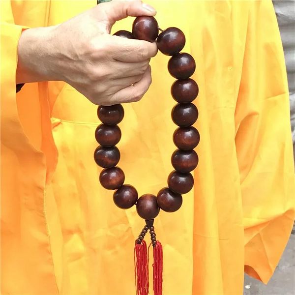 Equipo Equipo de ejercicios al aire libre Collar de cuentas de oración grandes para combinar con Shaolin Uniforme de kung fu Traje de meditación de monje Tai chi Artes marciales Clo