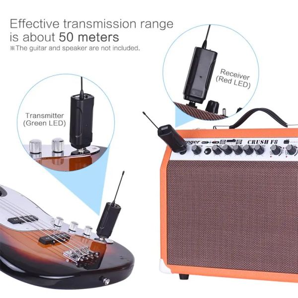 Équipement Système de récepteur d'émetteur audio sans fil portable pour instrument de musique électrique pour le violon électrique