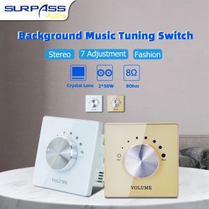 Apparatuur stroomversterker volume tuning switch controller muurpaneel audio switch converter tone bord 7 grade bedieningsknop voor thuismuziek