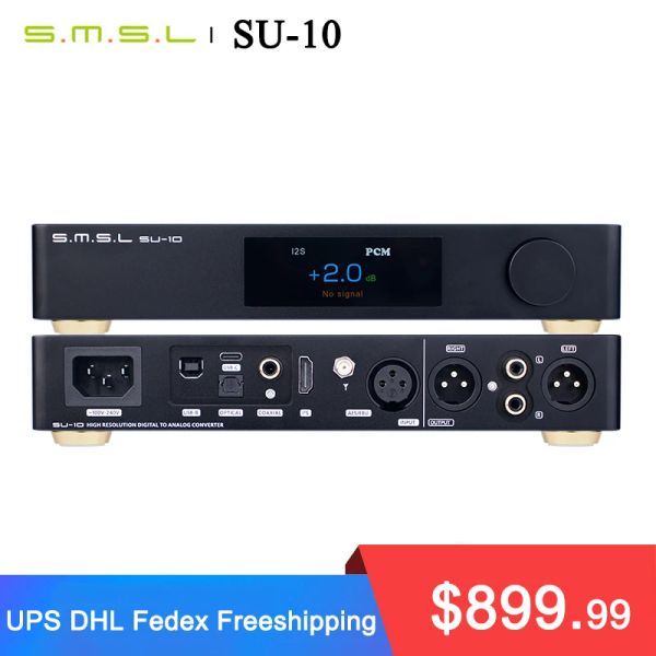 Equipo SMSL SU10 MQA Soporte de decodificador MQACD Dual ES9038PRO contrata Audio DAC 32bit/768kHz DSD512 Soporte LDAC, APTX/HD, SBC, AAC SU10 DAC