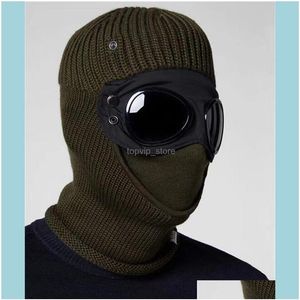 Equipment Tactical Gear Two Lens Windbreak Hood Beanies Outdoor Cotton Knitted Men Mask Casual Male Skl Caps Hats Black Grey Drop 327j