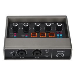 Équipement Teyun 2 canal 48V Interface audio Diverfree Enregistrement d'ordinateur de guitare électrique Echo Echo Recordage PC Carte son externe Q16