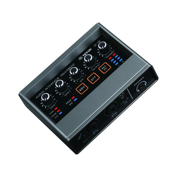 Equipo Teyun Q16 Tarjeta de sonido de audio profesional con monitor de guitarra eléctrica Grabación de transmisión en vivo para cantar informática PC Studio