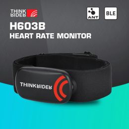 Uitrusting ThinkRider hartslagmeter Borstband ANT+ Fitnesssensor Compatibele riem Wahoo Polar Garmin Connected Cycl