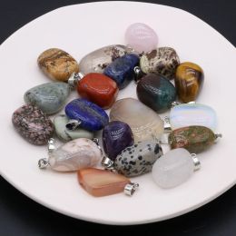 Equipo al por mayor 30 piezas de piedra semipreciosa natural colgante de forma irregular collar de moda pendientes para hacer joyas accesorios regalo