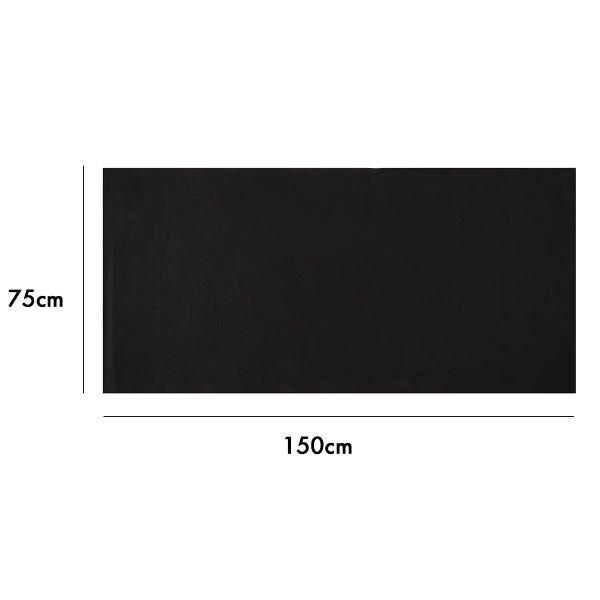 Équipements 150x75x0.4 cm Tapis d'exercice Gym d'équipement de gymnase pour vélo de tapis roulant Protéger le tapis de sol Running Hine Shock Absorbing Pad Black