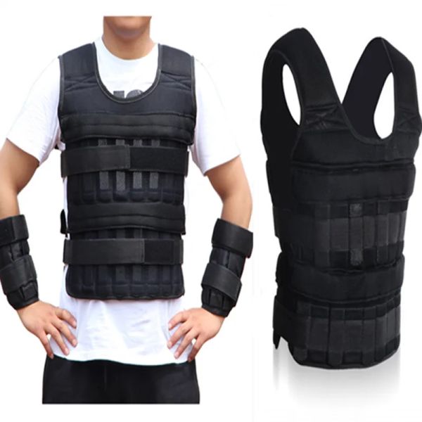 Équipements 1 pièces mise à niveau réglable 30 kg gilet lesté de chargement pour l'entraînement de boxe gilet d'entraînement veste vêtements de sable équipement Fiess