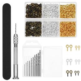 Apparatuur 1Set Handboorgereedschap Set Epoxy Resin Mold Tools Sanding Stick Boren Eyepins voor doe -het -zelf sieraden Boorschroefgereedschap Kit