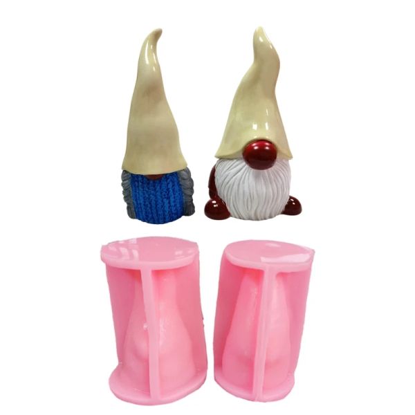 Équipements 3D Gnomes Moule en résine époxy Aromathérapie Plâtre Savon Moule en silicone DIY Artisanat Ornements de maison Décorations Outil de moulage