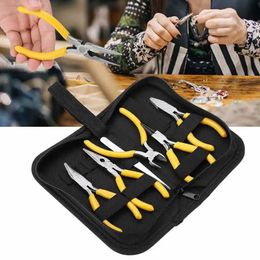 Équipements 5 pièces bijoux professionnels pinces outils Kit rond nez plié perles faisant bricolage pour bijoux à bricoler soi-même faisant des pinces outils ensemble