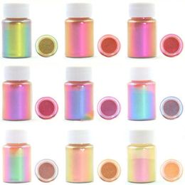 Apparatuur 9 Kleuren Pigment Parelmoer Epoxyhars Glitter Magic Verkleurde Poeder Hars Kleurstof Sieraden Maken Gereedschap BX0C