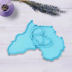 Equipments Africa Map Tray Keychain Epoxy Resin Mold DIY Keychain Pendant Jewelry for Love Gift Craft Epoxy Resin Crafting