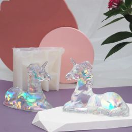 Équipements DIY Moule de résine de cheval Crystal Crystal Epoxy Aromathérapie Moule de plâtre avec cheval AB Moule de colle pour décoration