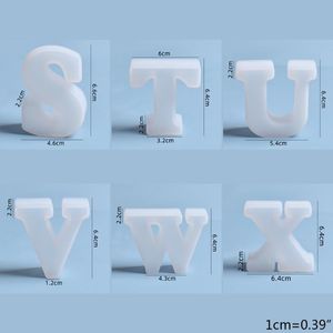 Apparatuur Engelse alfabet kristal epoxy hars schimmel brief decoraties diy siliconenvorm a0nf