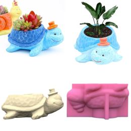 Équipements géométriques Animal Gypse Moules de silicone Moule de rangement Moule pour faire du stylo à stylo de fleur de pot de pot de plante succulente