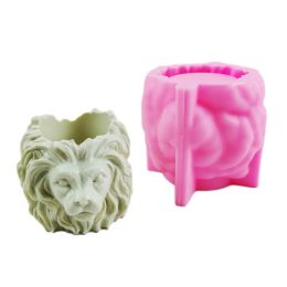 Équipements lionhead gypsum Moule de silicone diy succulentes en béton vase de fleur vase plâtre ciment moule moule de bougeoir moule