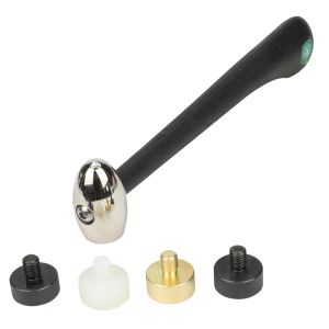 Equipos Multi Function 4 consejos martillo ovni para herramientas de joyería Herramientas manuales del hogar Hammer con diámetro de cabeza 22 mm, longitud 220 mm