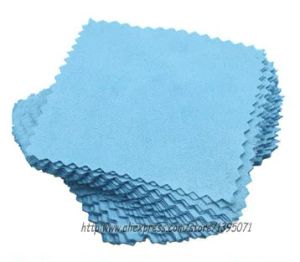 Equipos superiores 100pcs/lote 8*8 cm de tela de pulido plateado para 925 plateado joyas de perlas de oro necesidad de limpieza de frannelette