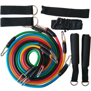 Equipment Yougle Fitness Workout Resistance Bands Latex 11 Stks / Set Oefening Pilates Tubes Pull Rope Expanders Training C0223