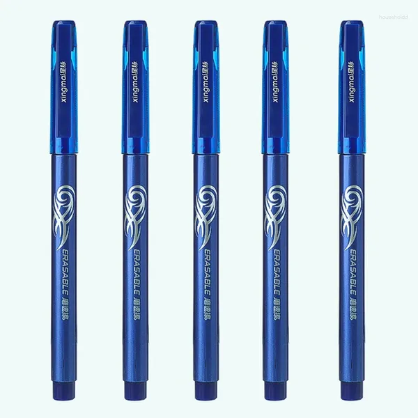 Juego de plumas de Gel borrables, bolígrafo azul/negro de punta fina de 0,5mm para escribir, papelería, suministros escolares de oficina