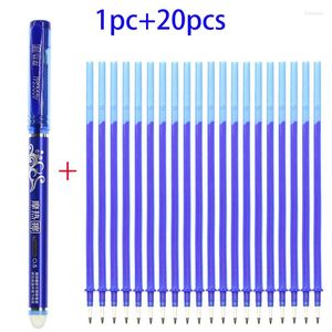 Ensemble de stylos à encre en caoutchouc effaçable, stylo à bille magique lavable, bleu, papeterie scolaire et de bureau, 0.5mm