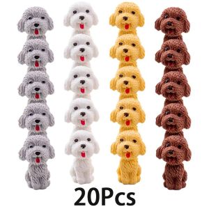 Eraser 20pcs 3d chien crayon top erasers Erasers Animal crayon Erasers toppers mignon gops tops pour animaux