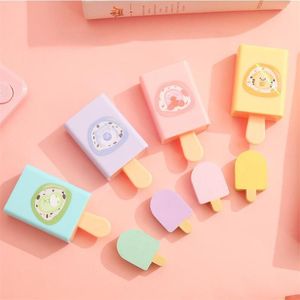 Eraser 24 PCS / Lot Creative Ice Cream Modeling Eraser Eraser Cute Drawing Drawing Rubber crayon PAPELERIE EN PAPELERIE POUR CADEAUX ENFANTS